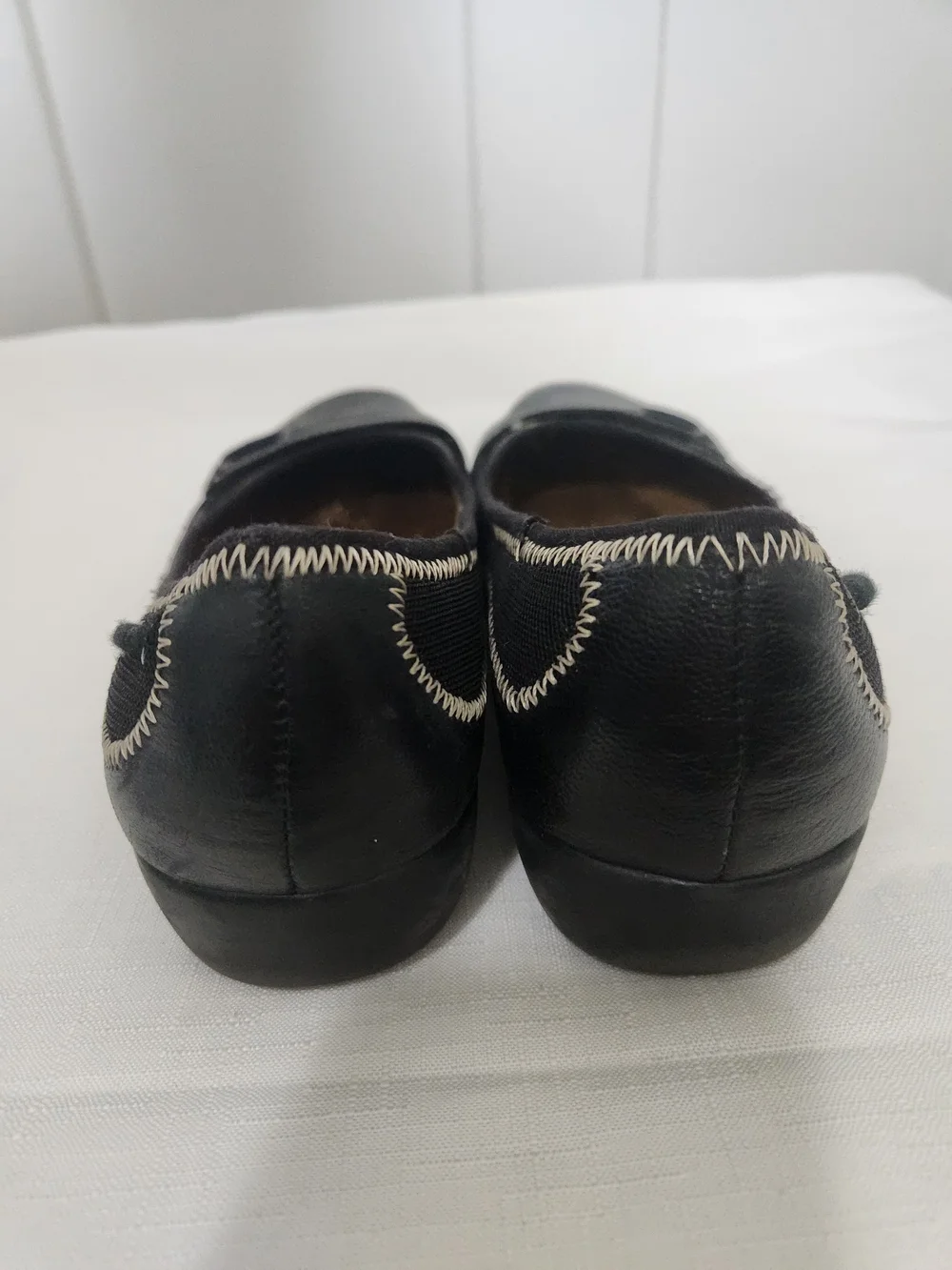 Naturalizer Women's Black Leather Casual Mary Jane Flats-Size 8.5
